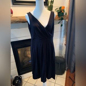 LBD! Lands end Size M/L ( 10-12) petite black wrap dress